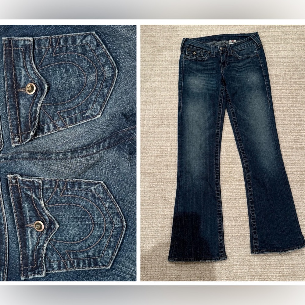 True Religion Jeans wits Swarovski Crystal Buttons and Rivets 27 EUC